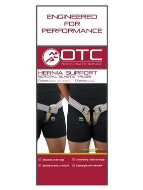 OTC Hernia  Support Truss Single Herniation  Scrotal Treatment RIGHT LARGE New